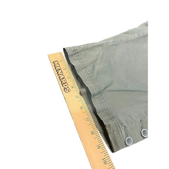 Karen Scott Woman Plus 16W Olive Green Capri Pants Snap Hem Stretch Cotton - Picture 13 of 16